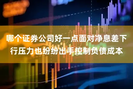 哪个证券公司好一点面对净息差下行压力也纷纷出手控制负债成本
